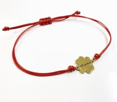 Zlatý štvorlístok na šnúrke