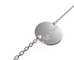 Stříbrný náramek s kruhem