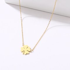 Prívesok štvorlístok žltý s retiazkou