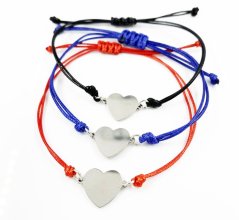 Náramok s oceľovým srdiečkom 1,8x1,3cm