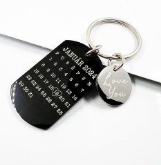 KĽÚČENKA DUO S GRAVÍROVANÍM - ARMY ČIERNY + KRUH