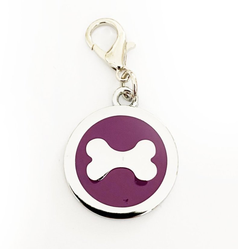 Prívesok pre psa s gravírovaním - kostička