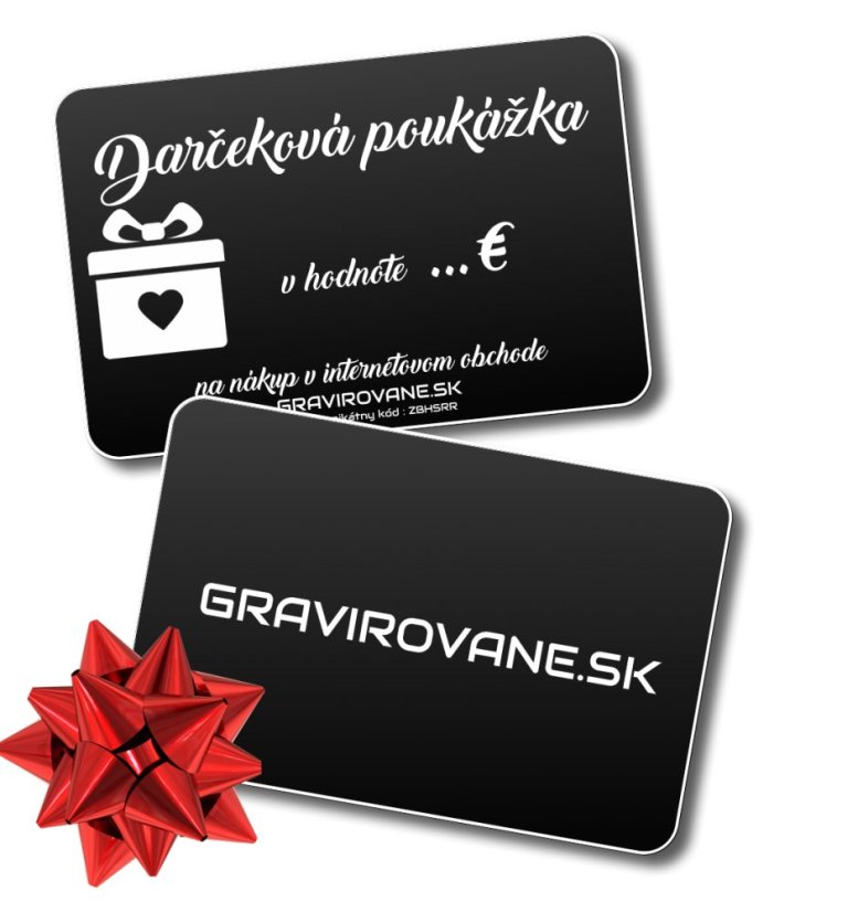 Darčeková poukážka v hodnote od 10€ do 100€