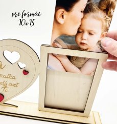 Personalizované gravírované srdce s fotorámikom