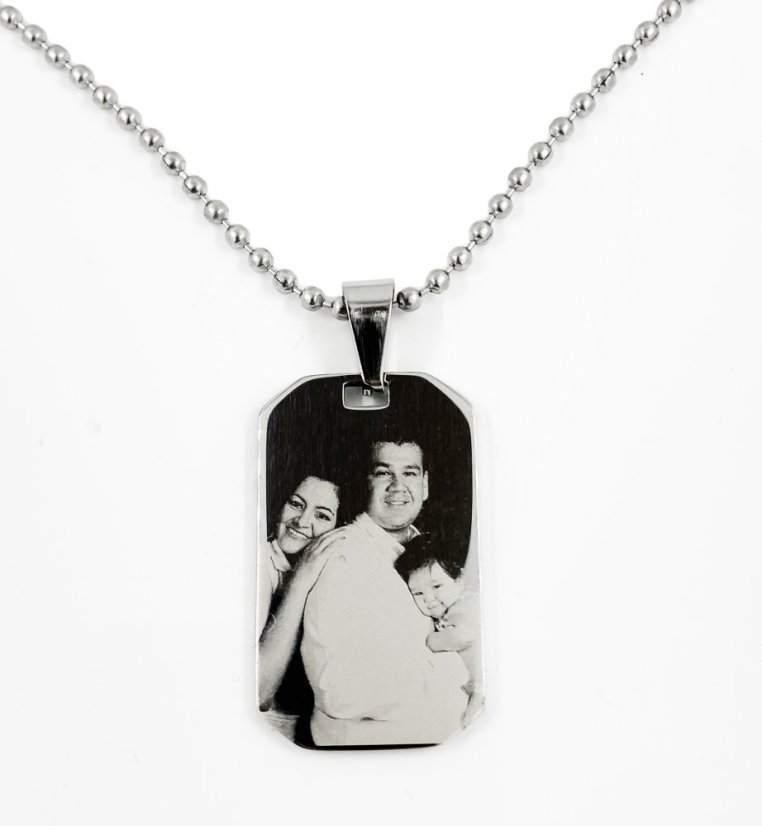 PRÍVESOK S GRAVÍROVANÍM FOTOGRAFIE - ARMY MINI