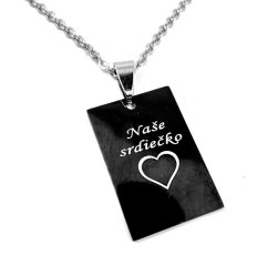 PRÍVESOK S GRAVÍROVANÍM FOTOGRAFIE OBDĹŽNIK 2X3 BLACK