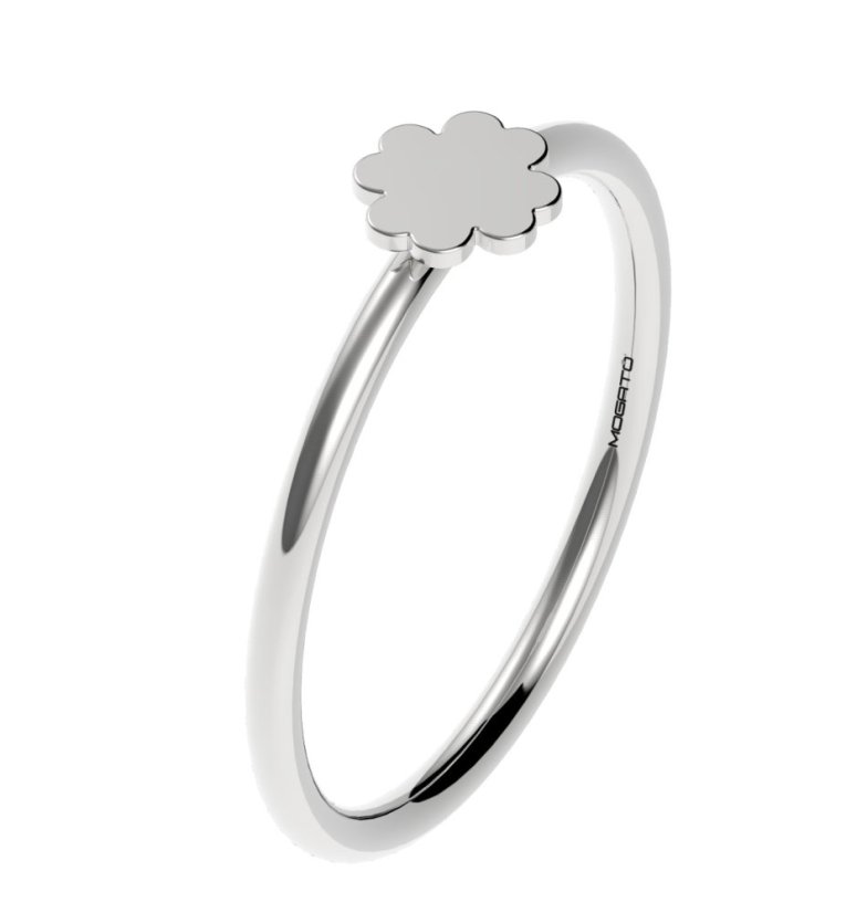 PRSTEŇ M02 - ŠTVORLÍSTOK strieborný