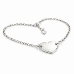 Ezüst karkötő szív medállal – NAR01