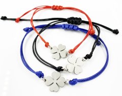 Náramok s oceľovým štvorlístkom