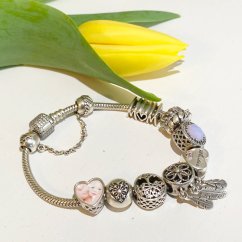 Strieborná korálka s fotografiou FPD 04