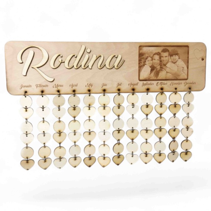 Drevený rodinný kalendár – 1