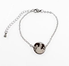 Ocelový náramek s kruhem 1,2cm