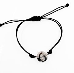 Náramek s ocelovým kruhem 1,2cm