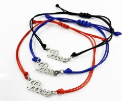 Náramek s ocelovým Love