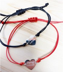 Stříbrné srdíčko na šňůrce