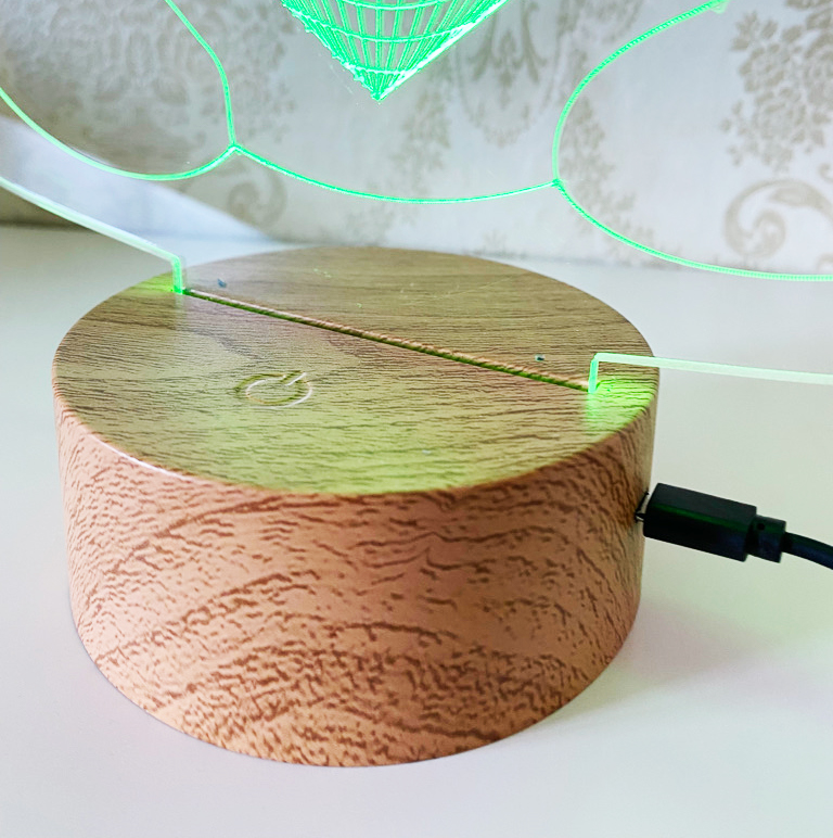 Gravírovaná LED lampa srdce