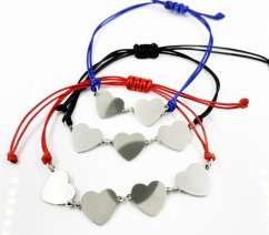 Náramok s volitelným počtom srdiečok