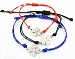 Náramok s oceľovým štvorlístkom