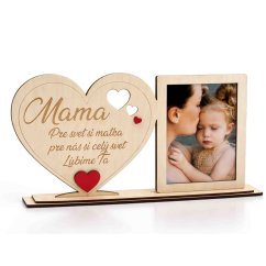 Personalizované gravírované srdce s fotorámikom
