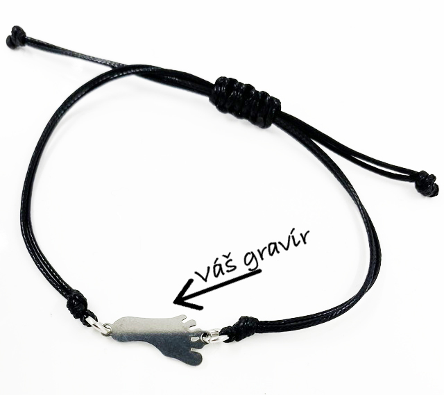 Náramek s ocelovou nožičkou