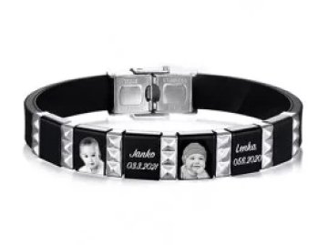 Gravírované náramky s vlastným textom a fotkou