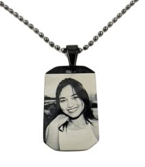 PŘÍVĚSEK S GRAVÍROVÁNÍM FOTOGRAFIE - ARMY MINI BLACK