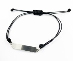 Náramek s ocelovou destičkou - obdélník