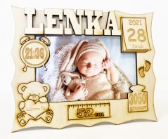 Pamätná tabuľka pre novorodenca s fotografiou