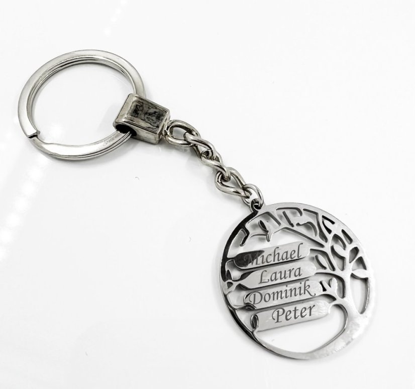 KLÍČENKA S GRAVÍROVÁNÍM MĚN - STROM ŽIVOTA