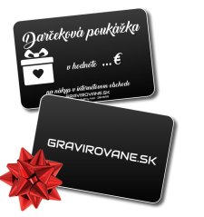 Dárková poukázka v hodnotě od 10 € do 100 €