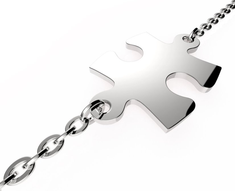 Zlatý náramok s puzzle