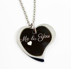 PRÍVESOK S GRAVÍROVANÍM FOTOGRAFIE - SRDIEČKO TVAROVANÉ