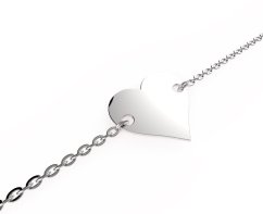 Zlatý náramok so srdiečkom