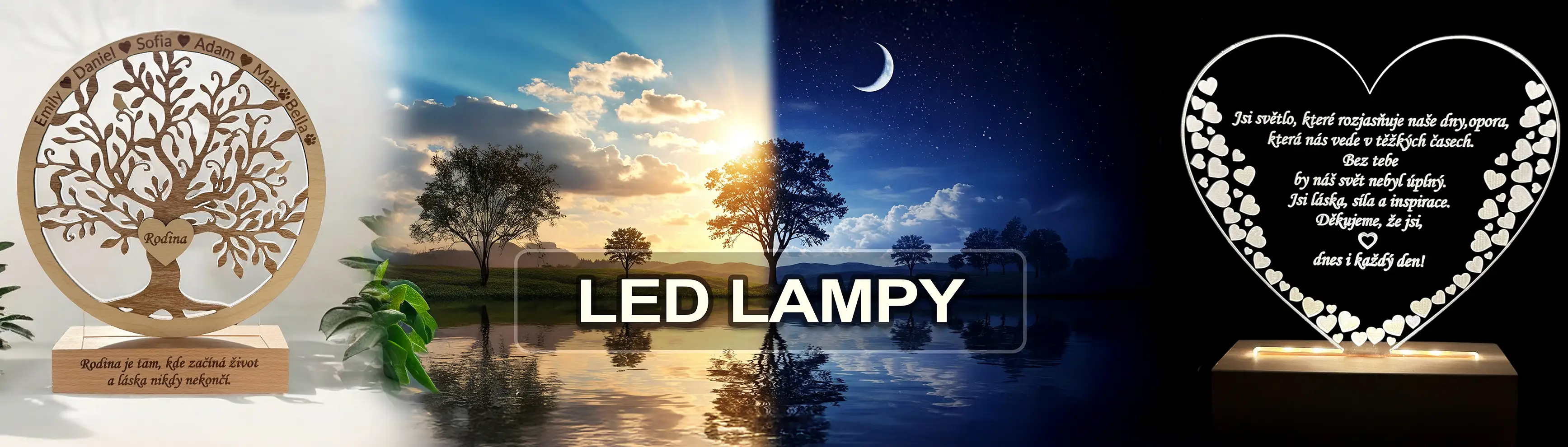 Gravírvoané LED lampy