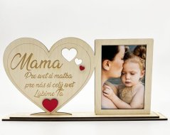 Personalizované gravírované srdce s fotorámikom – unikátny darček plný lásky a vďaky