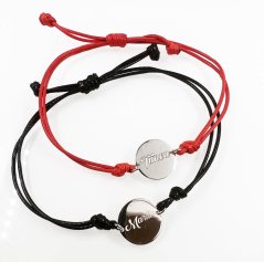 Strieborný kruh na šnúrke