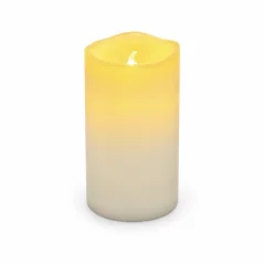 LED sviečka SOREN Ø5 × V9 cm – biela sviečka s teplým svetlom a časovačom