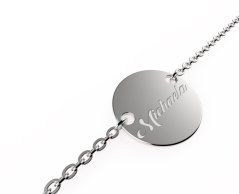 Stříbrný náramek s kruhem