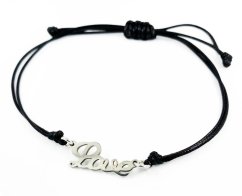 Karkötő nemesacél Love medállal