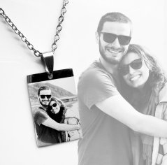 PRÍVESOK S GRAVÍROVANÍM FOTOGRAFIE - OBDĹŽNIK