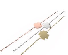 Zlatý náramek s čtyřlístkem