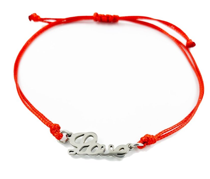 Náramok s oceľovým Love