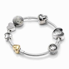 Gravírovaná korálka z chirurgickej ocele srdce