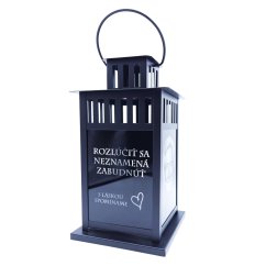 GRAVÍROZOTT EMLÉKLÁMPÁS FOTÓVAL – ACÉL ÉS ÜVEG SÍRKÁMPÁS (28 cm)