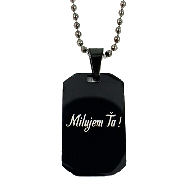 PRÍVESOK S GRAVÍROVANÍM FOTOGRAFIE - ARMY MINI BLACK