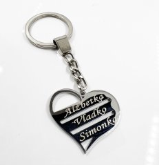 KĽÚČENKA S GRAVÍROVANÍM MIEN - SRDCE