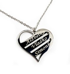 PRÍVESOK S GRAVÍROVANÍM MIEN - SRDCE