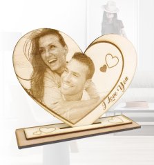 Gravírovaná fotografia so stojančekom 180x145mm