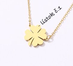 Prívesok štvorlístok žltý s retiazkou