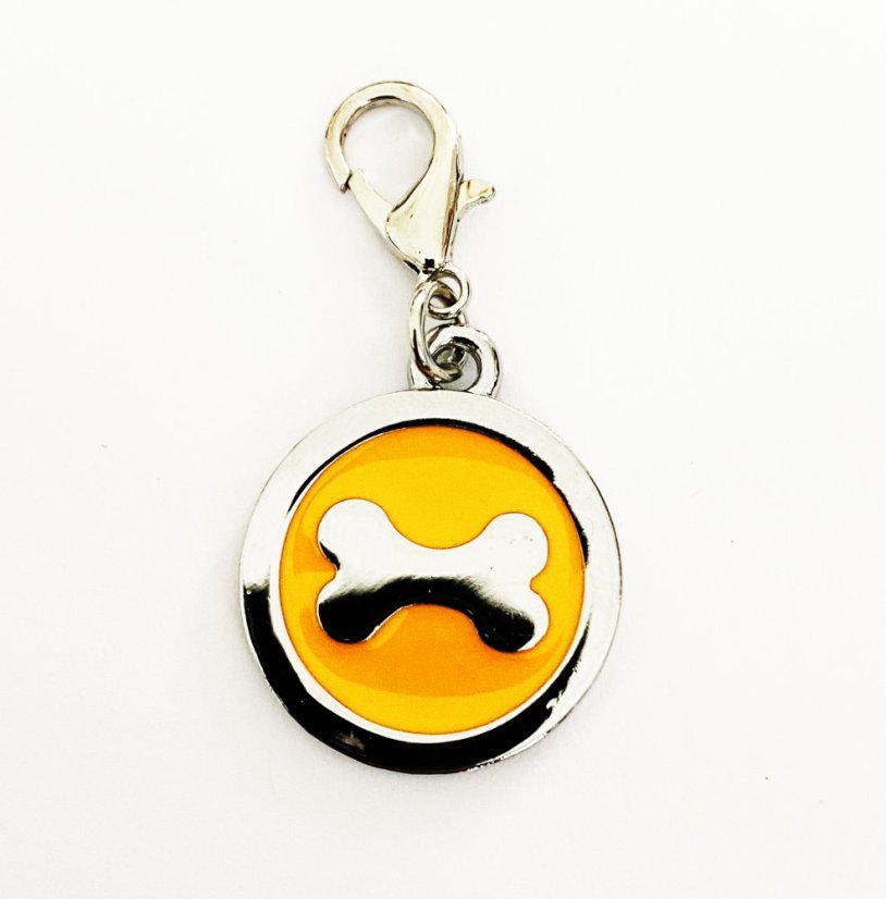 Prívesok pre psa s gravírovaním - kostička